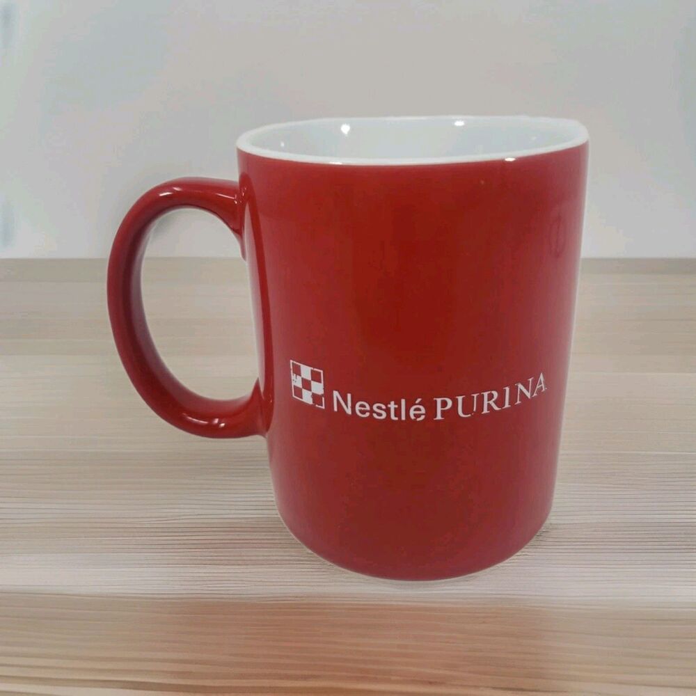 Nestle Purina Pet Care Red Coffee Mug "Thank You" Script Logo Promotional Gift